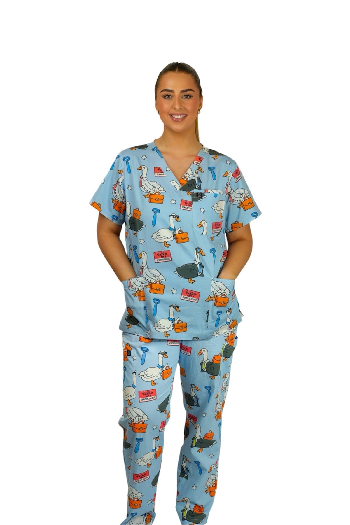 Serious Geese Scrub Set