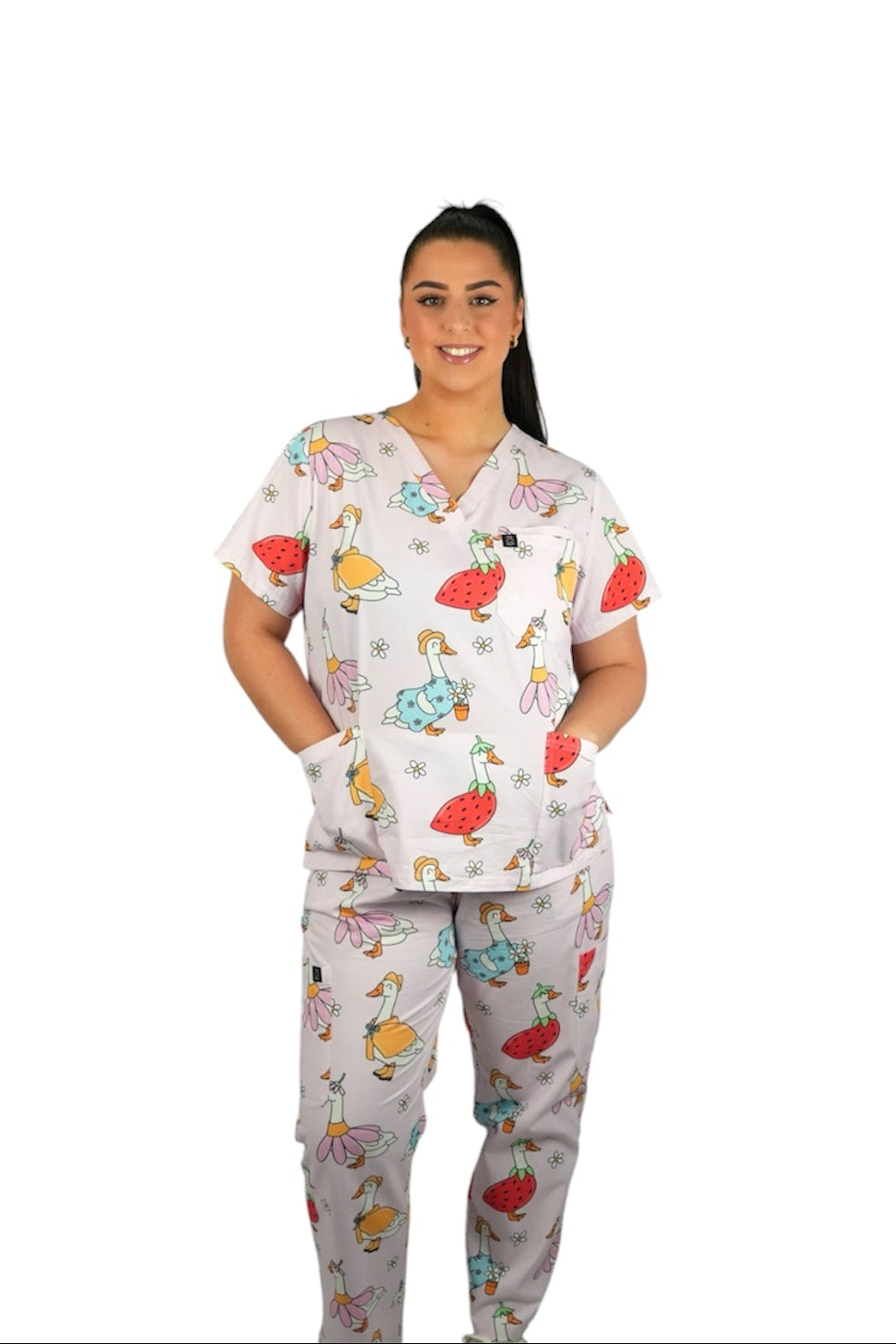 Silly Goose Scrub Set