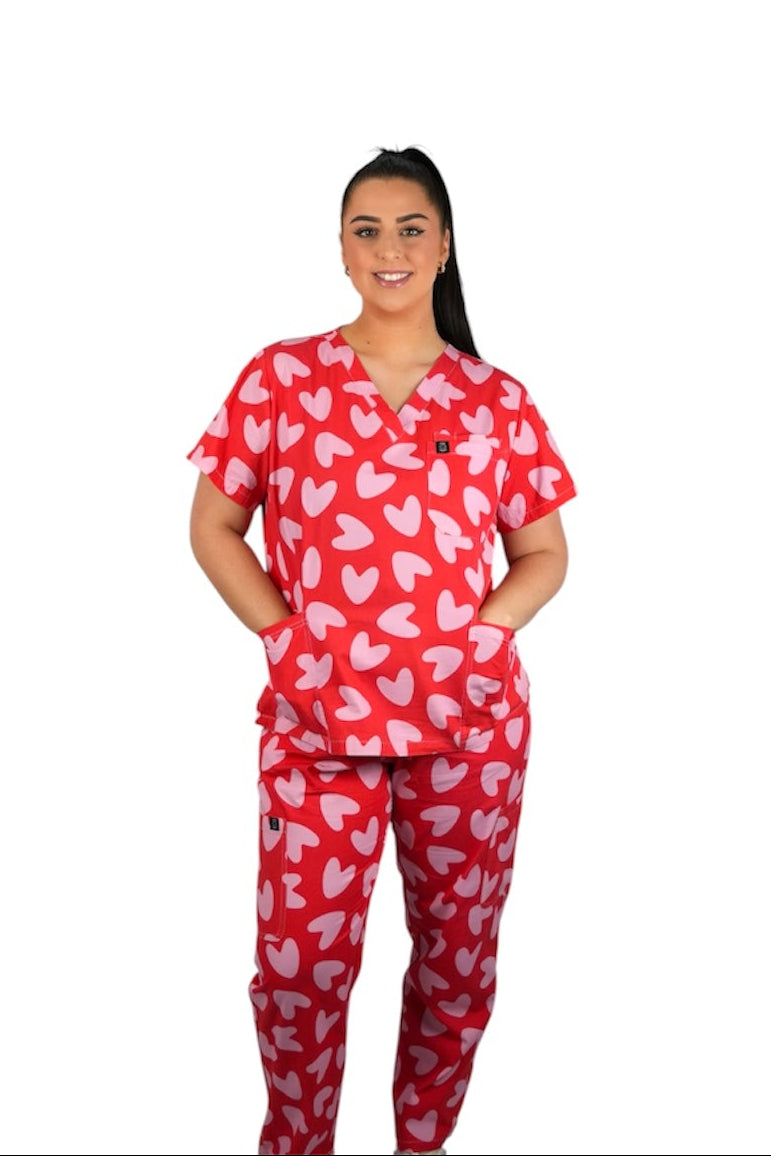Bleeding Love Scrub Set