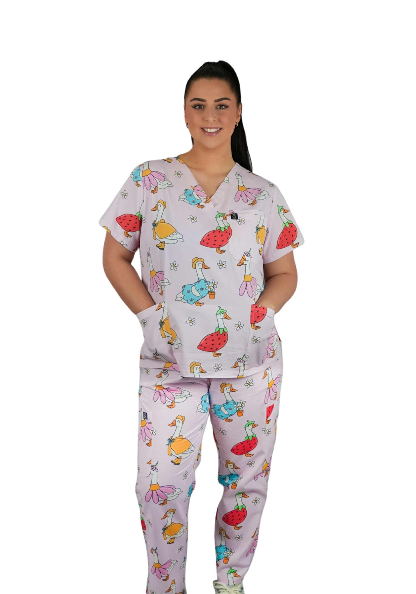 Silly Goose Scrub Set